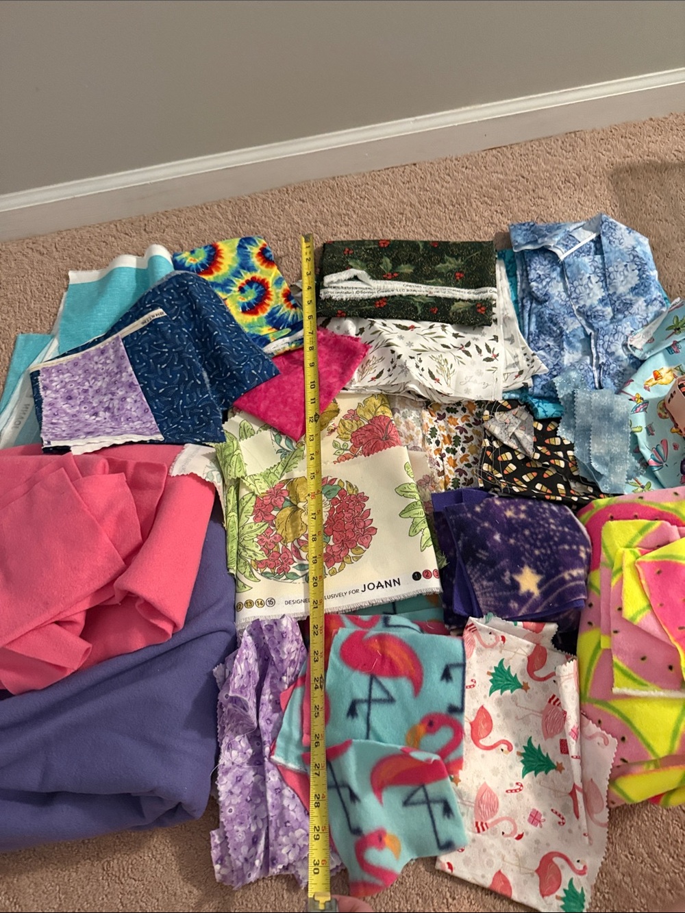 Lot of Assorted Fabric Scraps | Arts & Crafts Supplies